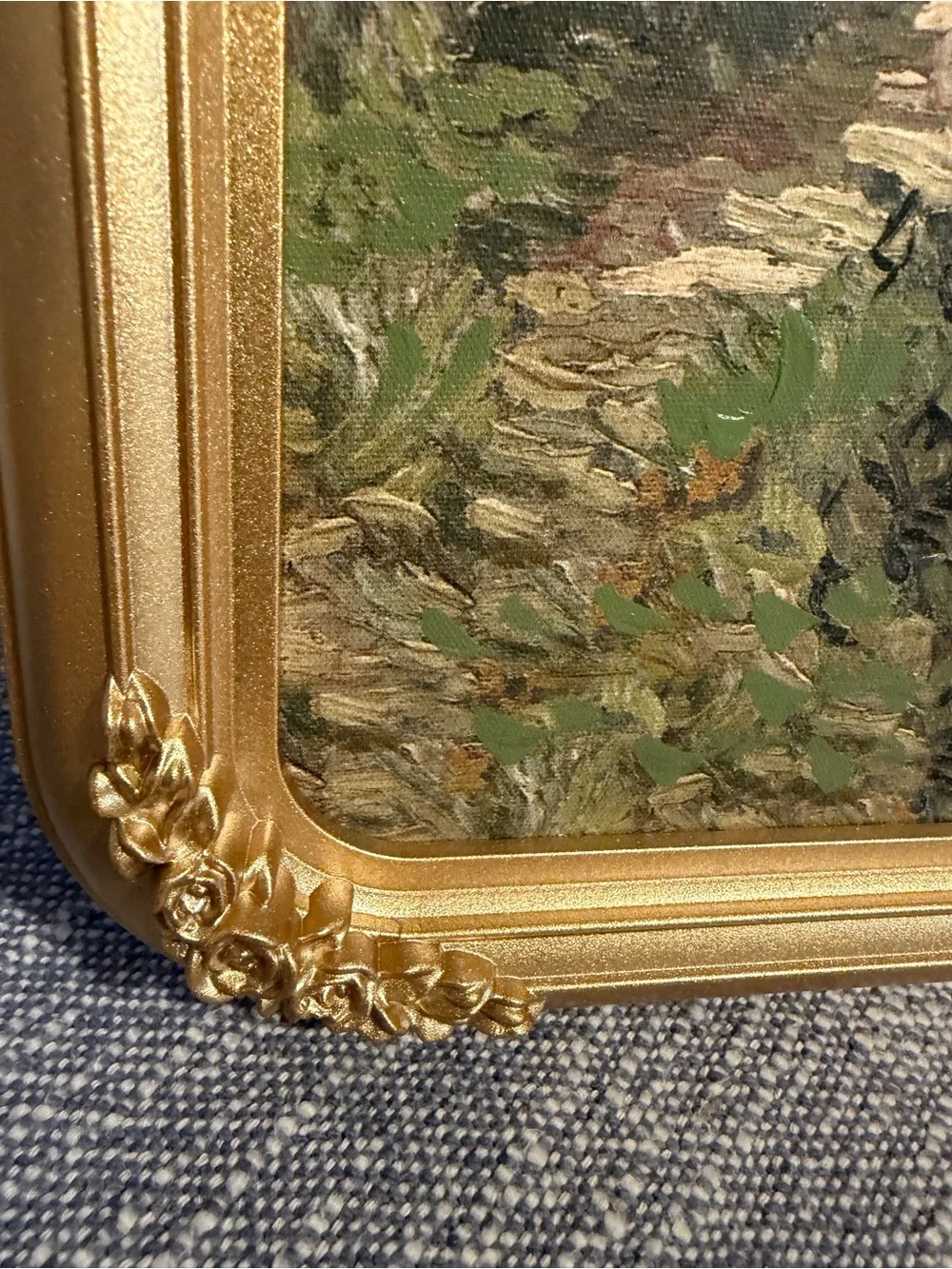 11x14 Roses by Vincent Van Gogh gold arched vintage inspired art work